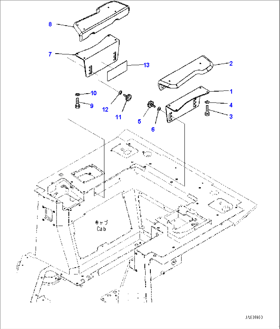 Cab, Armrest (#B60001-)
