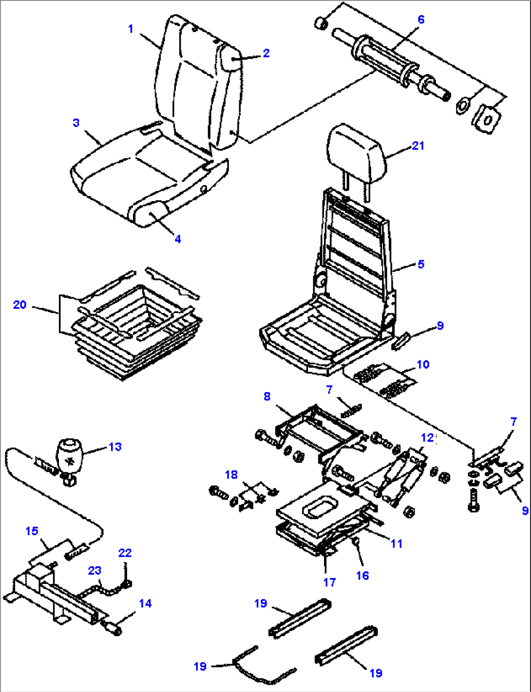 K0200-41B0 OPERATOR SEAT COMPLETE ASSEMBLY