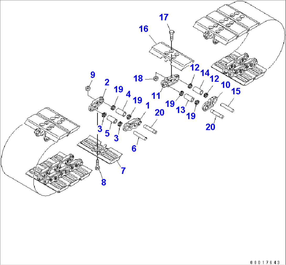 TRACK SHOE (FLAT TYPE) (480MM WIDE)