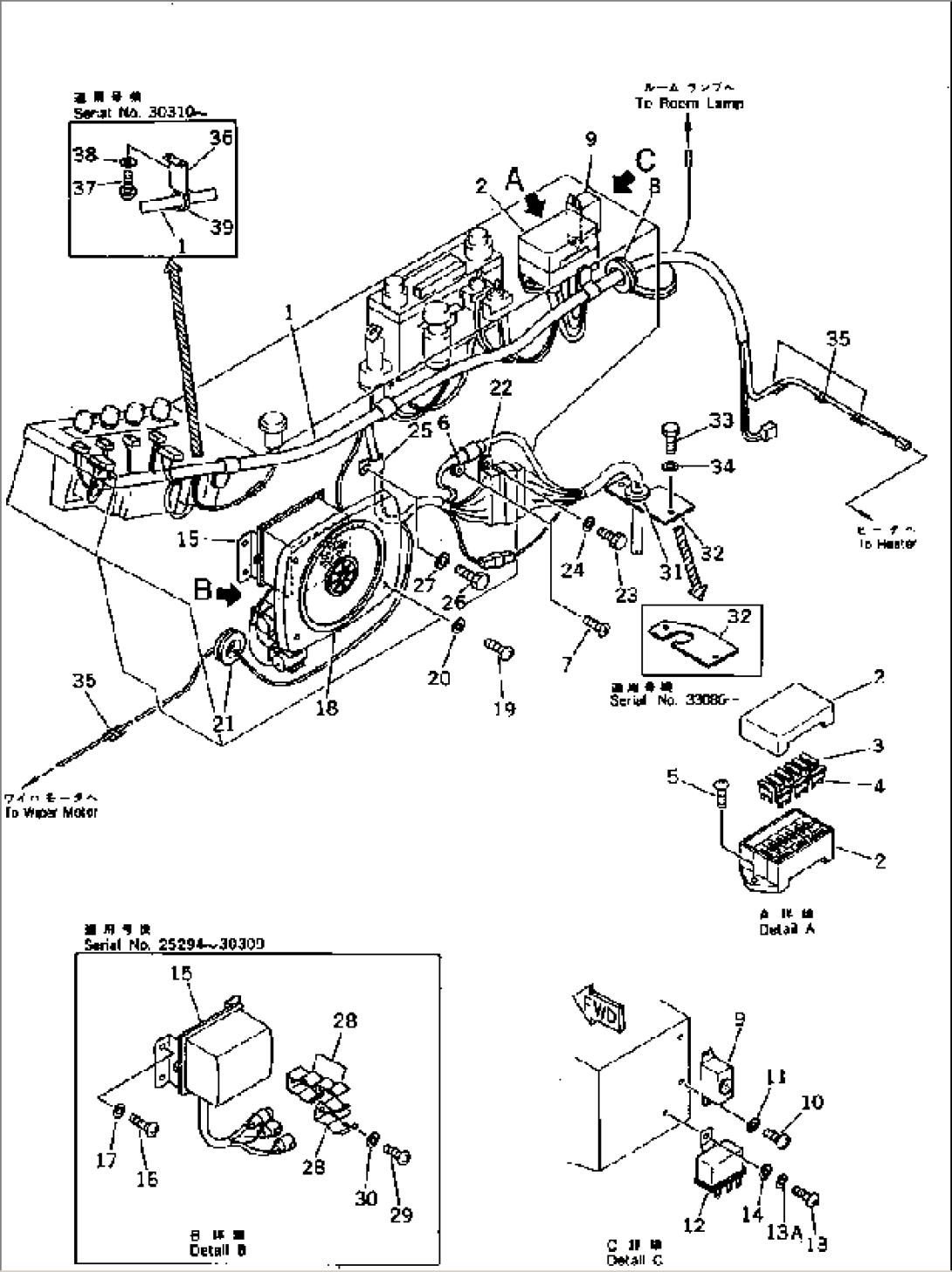 INSTRUMENT PANEL (2/2) (FOR LONG LEVER CONTROL)(#25924-)