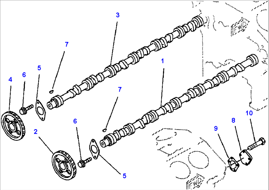 FIG. A2203-A7A2 CAMSHAFT AND GEAR