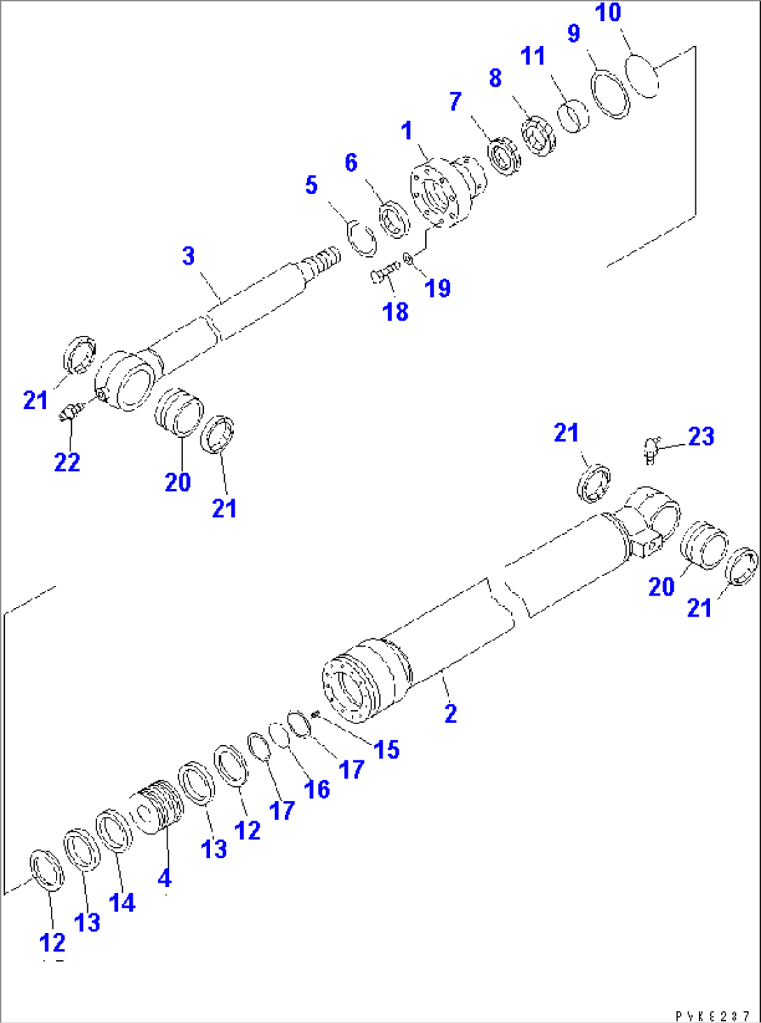 BUCKET CYLINDER (INNER PARTS)