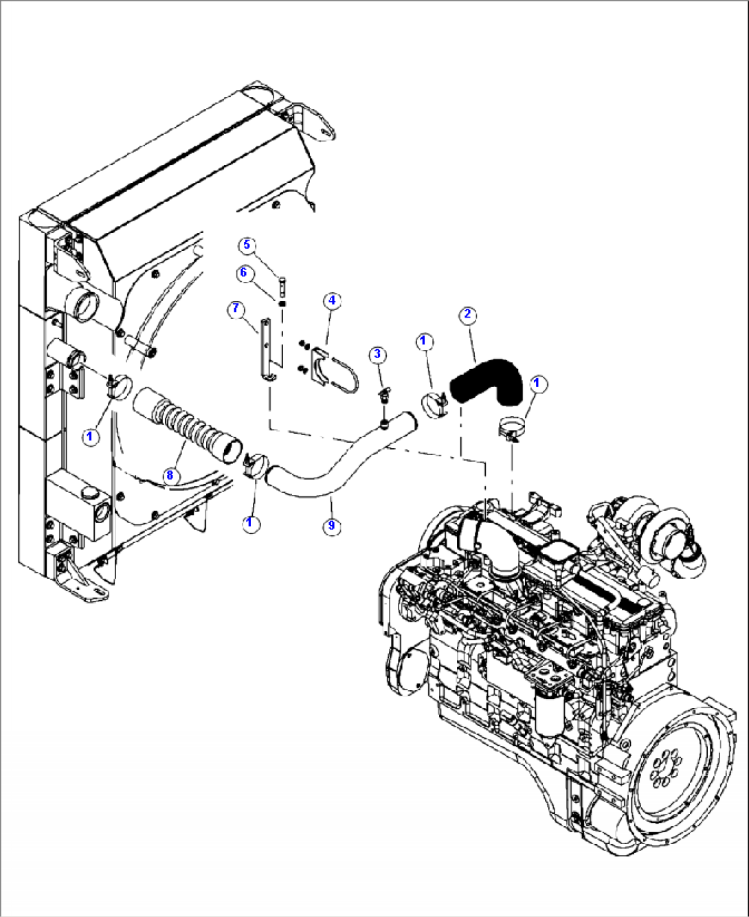 C0100-04A0 RADIATOR UPPER COOLING LINES