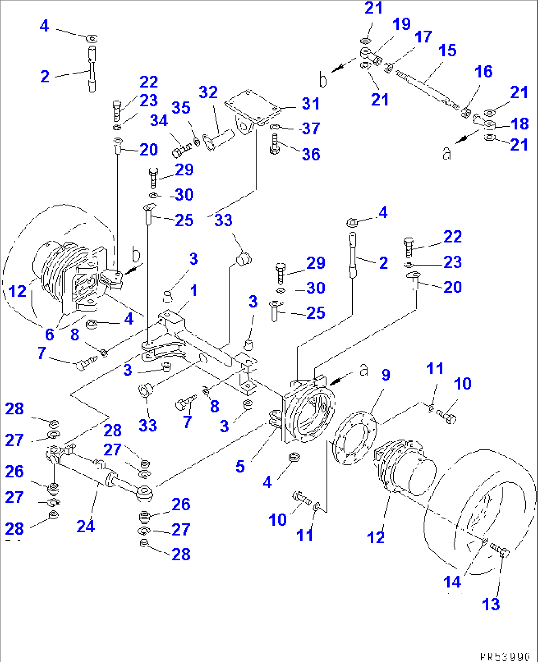 FRONT AXLE(#1053-)