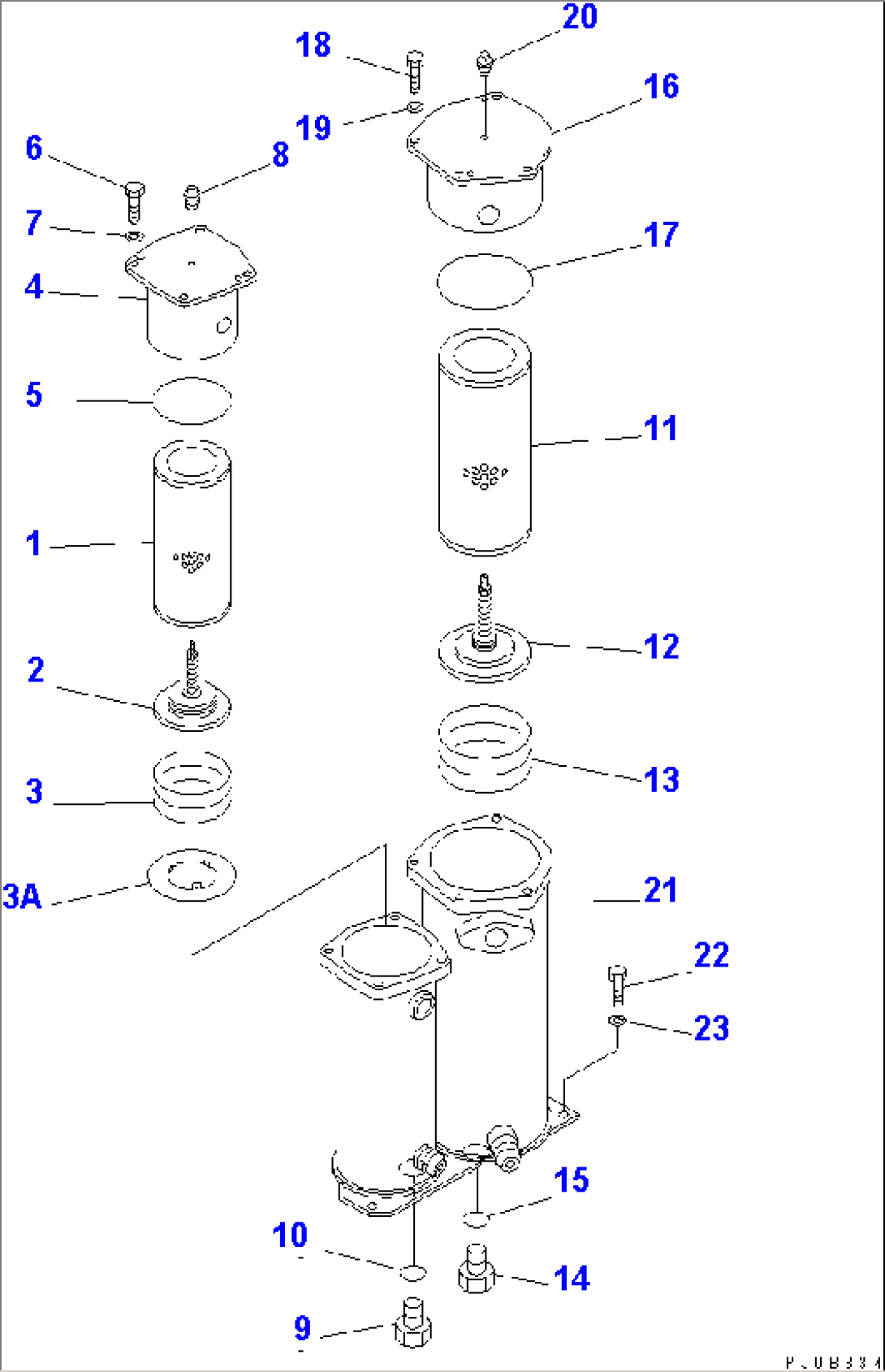 HYDRAULIC TANK AND FILTER (FILTER)(#3034-4000)