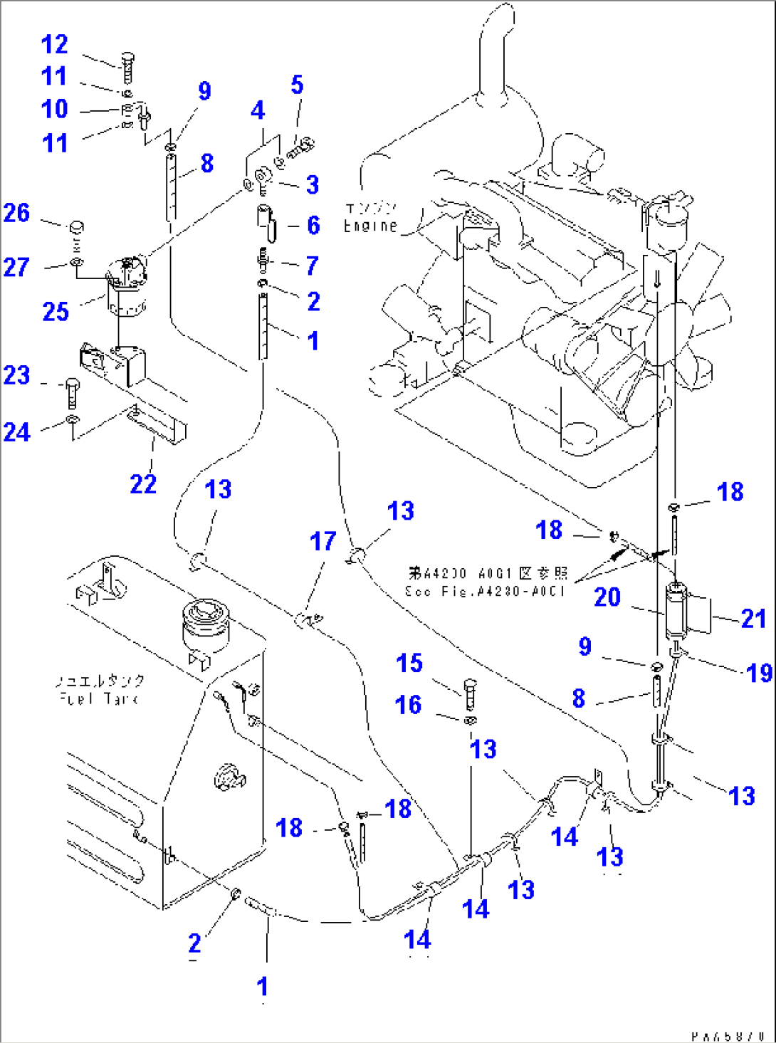 FUEL LINE (WITH ADDITIONAL FUEL FILTER)(#45001-52373)