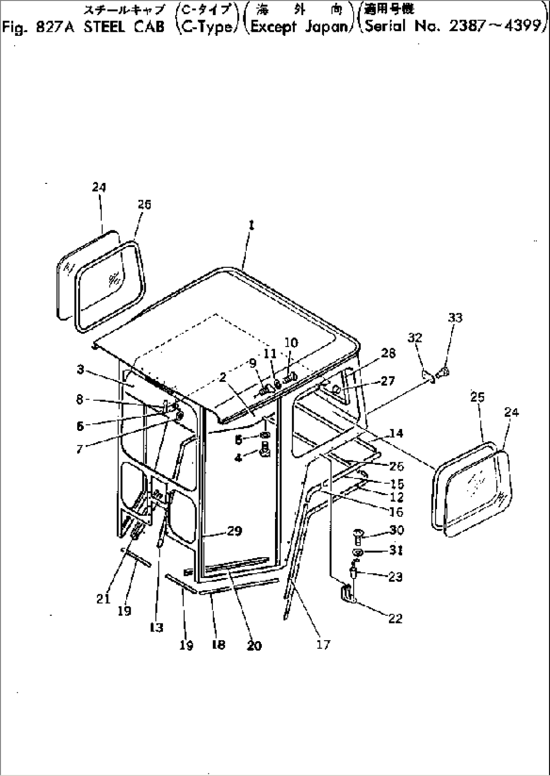 STEEL CAB (C-TYPE) (EXCEPT JAPAN)(#3326-4399)