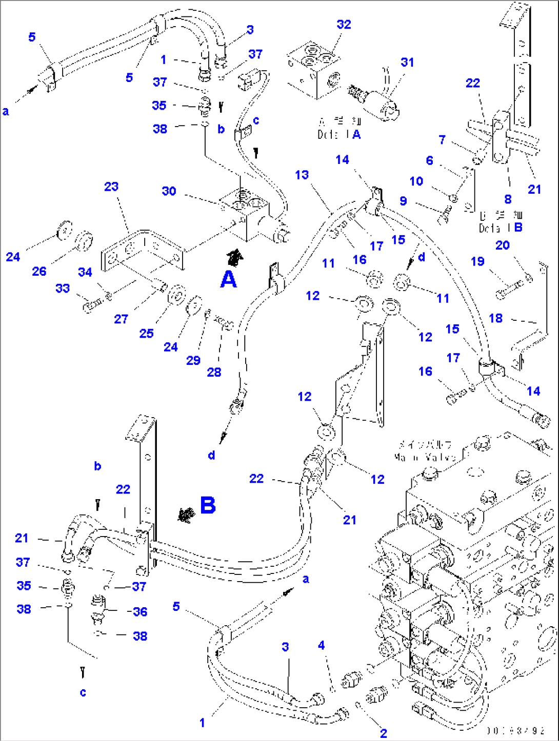 HYDRAULIC PIPING (DRAIN AND PILOT VALVE LINE) (EPC)