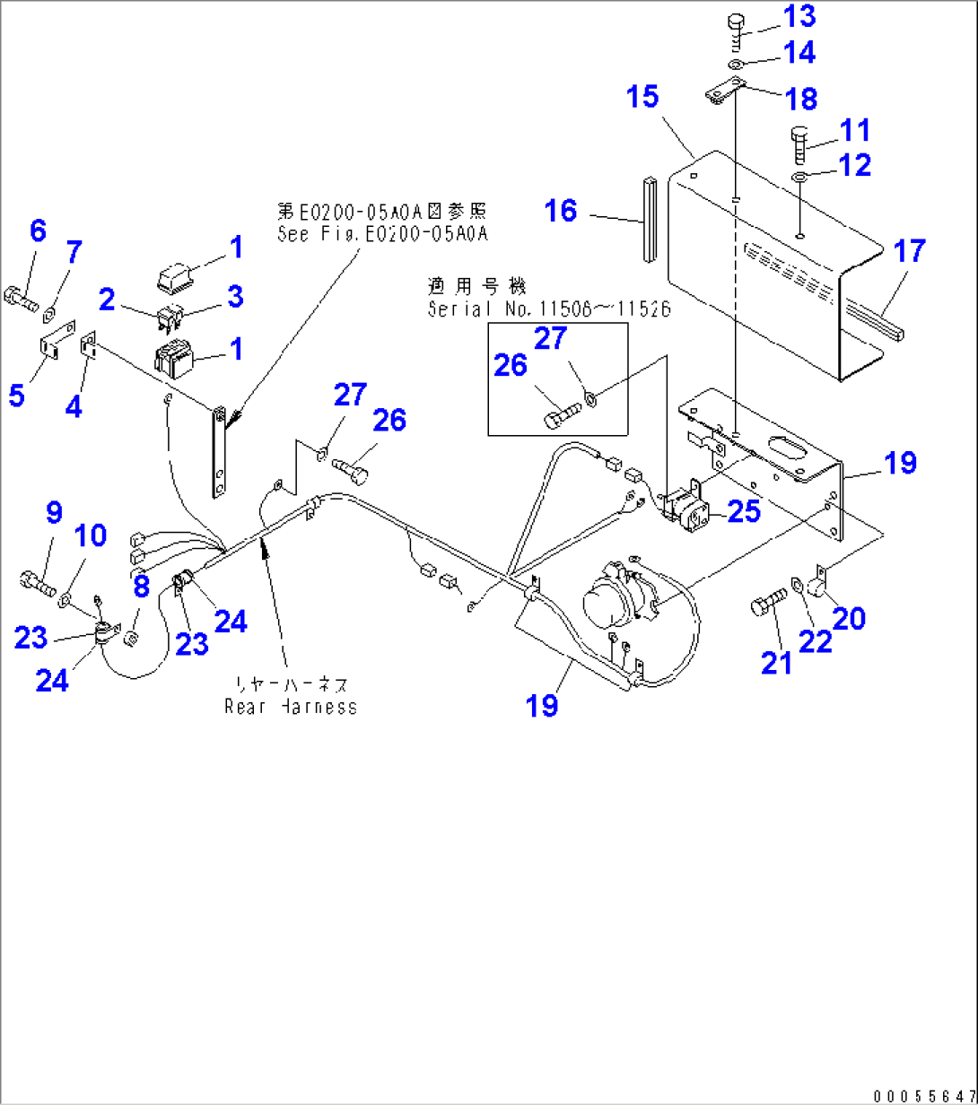 WIRING HARNESS (SLOW BLOW FUSE AND MOUNTING PARTS)(#11508-)