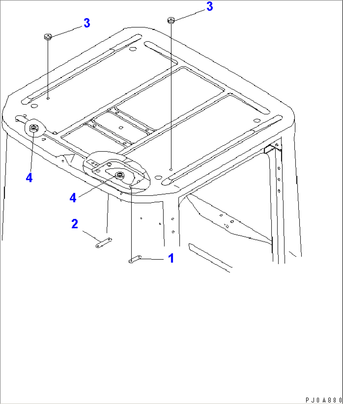 ROPS CAB (ROOF)(#54001-)
