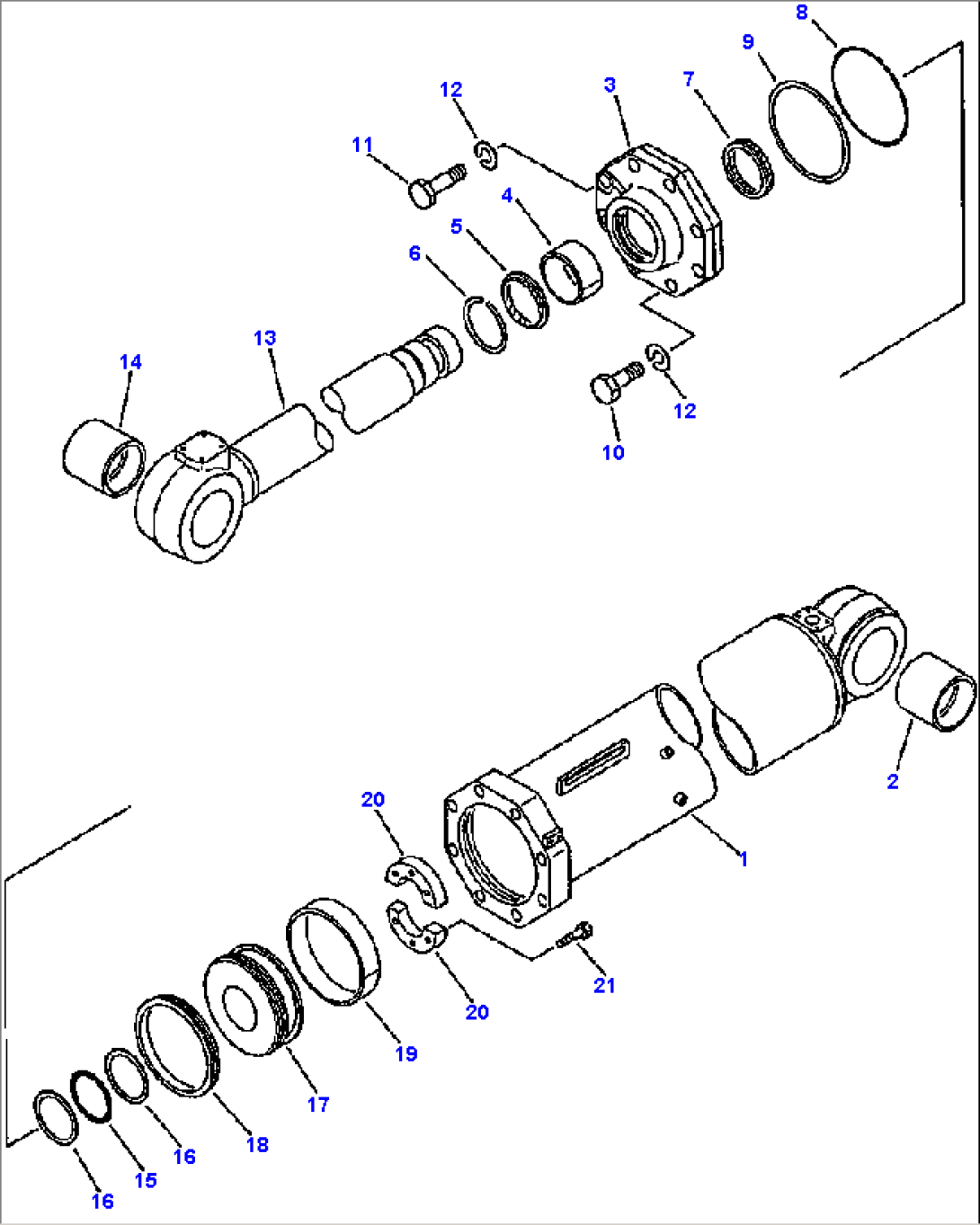 DUMP CYLINDER FOR MACHINES WITH STANDARD LIFT ARM