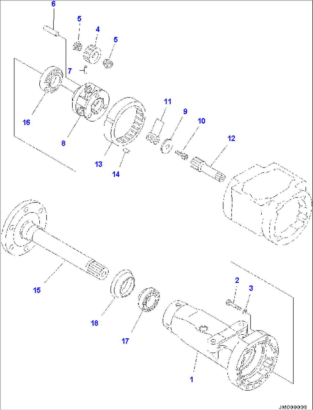 Front Axle, Final Drive and Housing, R.H. (#60001-)