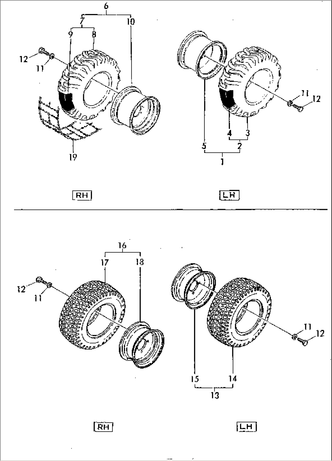 TIRE AND DISK WHEEL (5.5 - 15 ¤ 8.5 - 15)