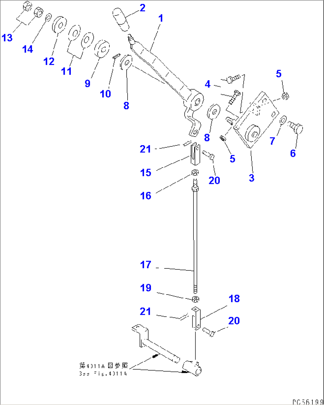 FUEL CONTROL LEVER(#4560-)