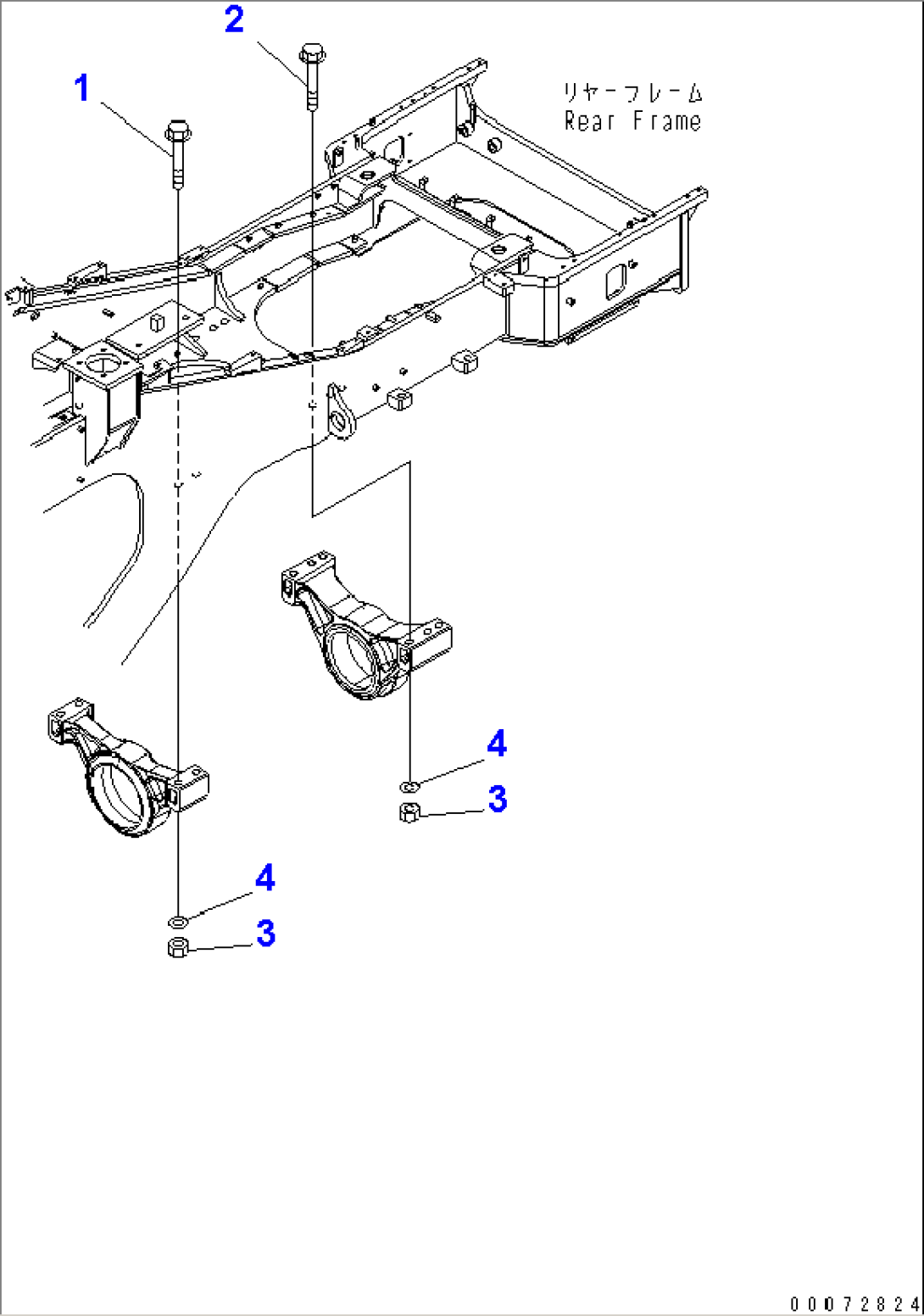 REAR AXLE (AXLE SUPPORT MOUNTING PARTS)(#55001-)