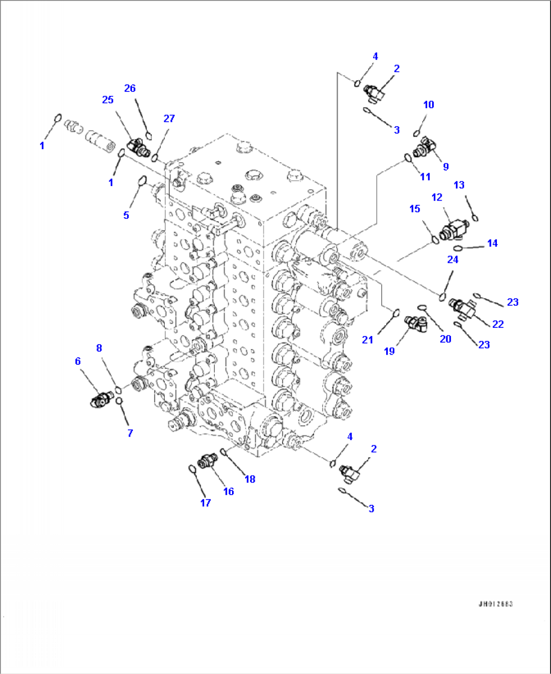 H0120-001023 CONTROL VALVE CONNECTING PARTS (2/2)
