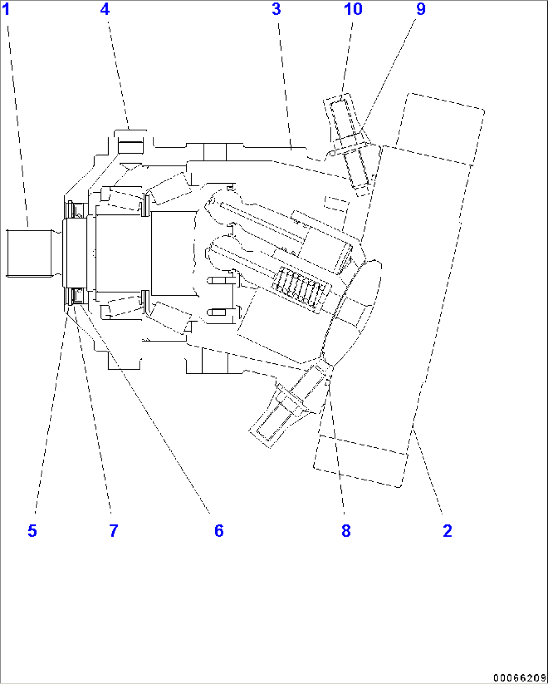Hydrostatic Transmission (HST) Pump And Motor Motor 2, Inner Parts (1/7) (#C10001-)
