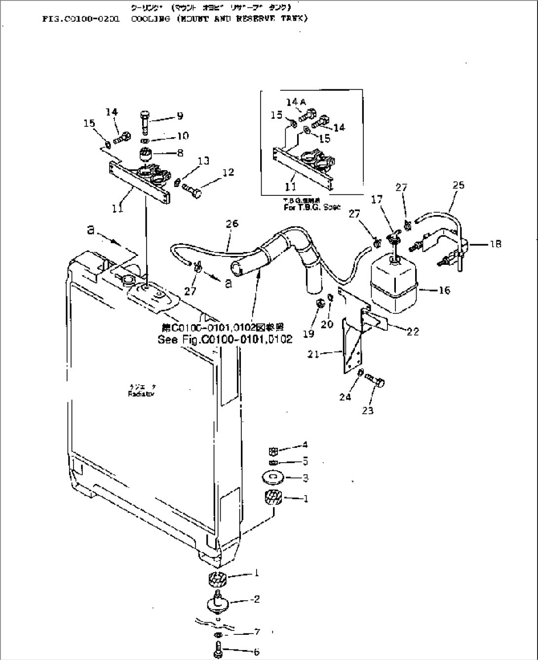 COOLING (MOUNT AND RESERVE TANK)