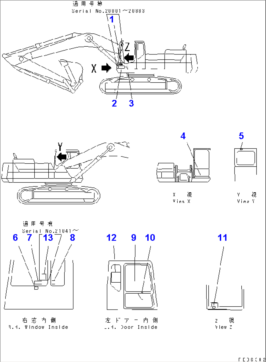 MARKS AND PLATES (OPERATOR