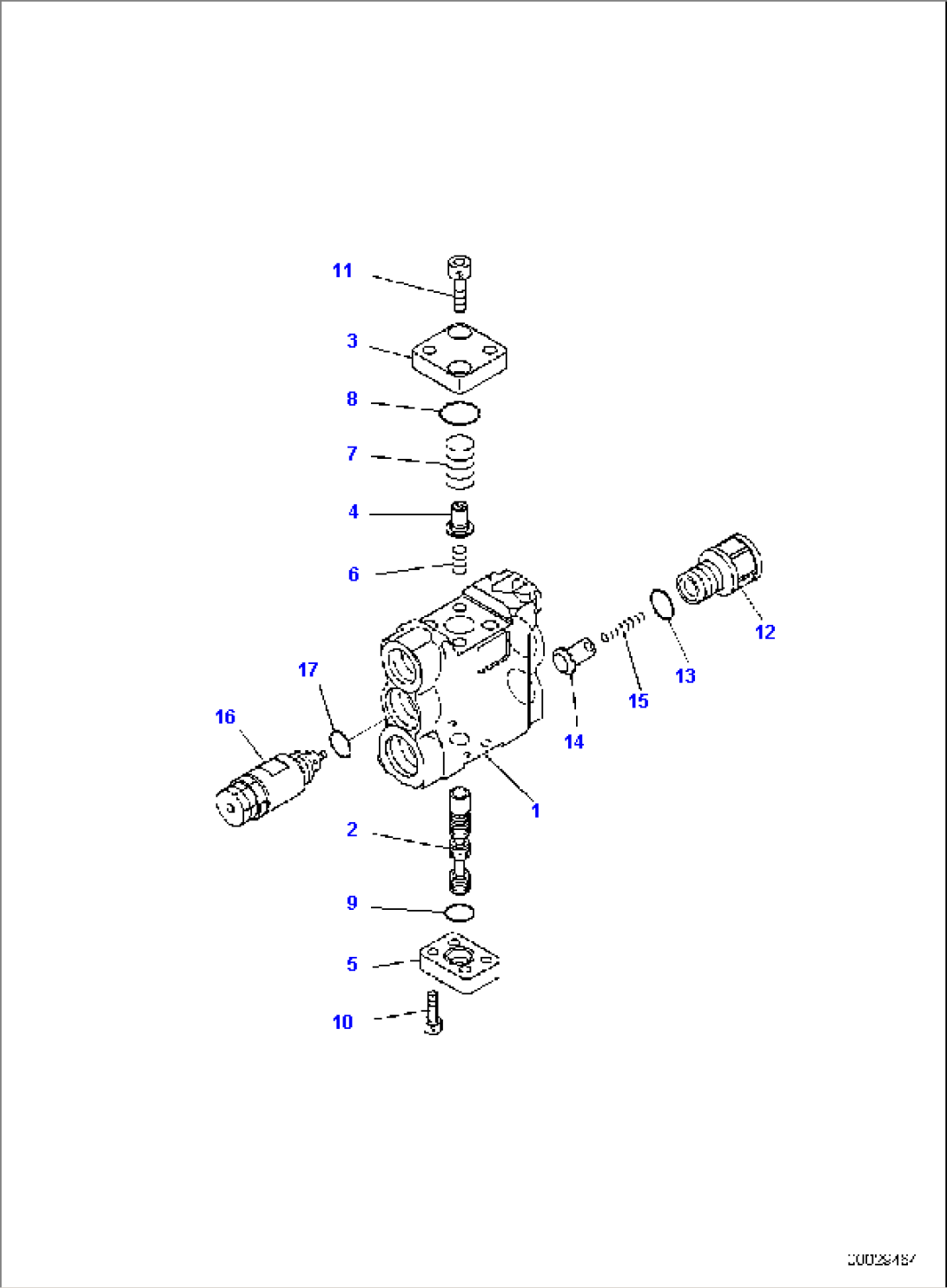 BOOM CYLINDER, HOLDING VALVE INNER PARTS