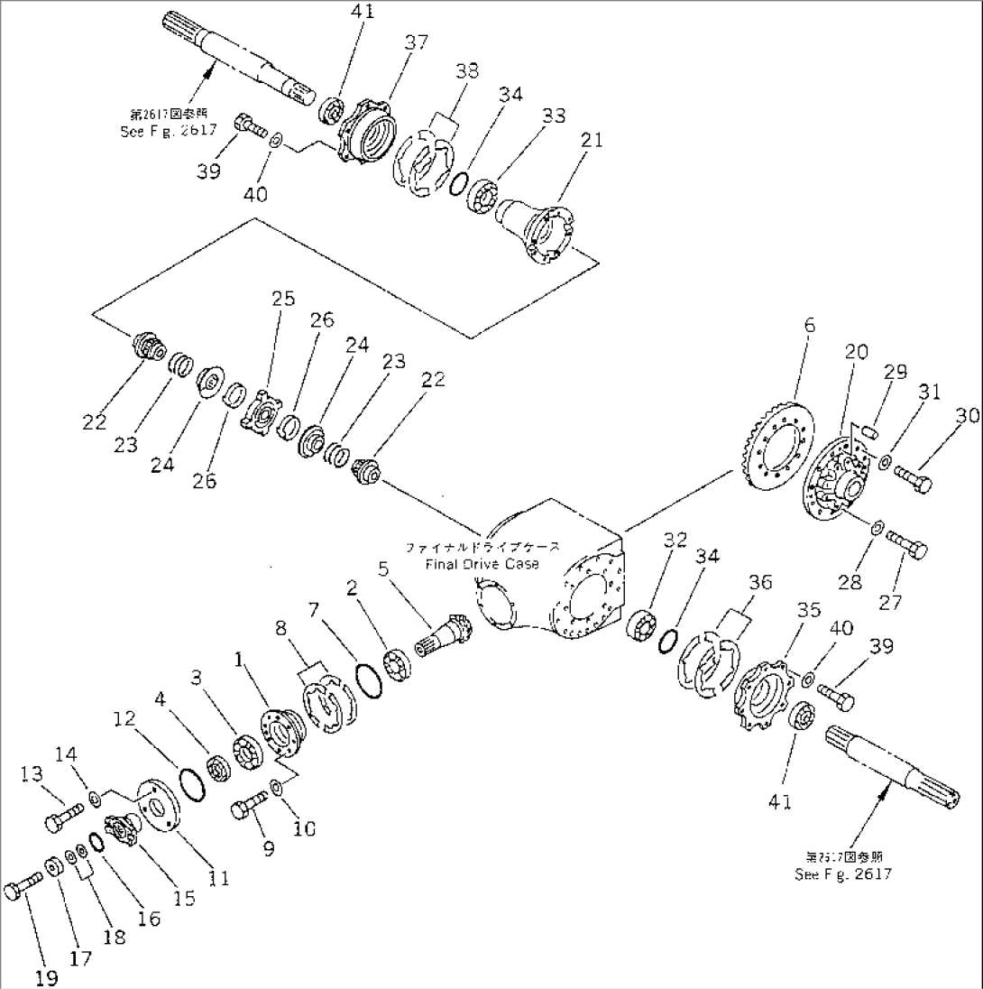 FINAL DRIVE GEAR (NO-SPIN DIFFERENTIAL TYPE) (1/2)