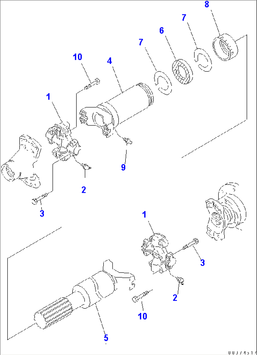 FRONT AXLE (FINAL DRIVE)(#51075-)