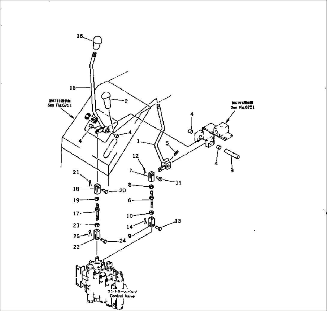 WORK EQUIPMENT CONTROL LEVER (2/2) (ABLE TO AVAIL FOR RIPPER)