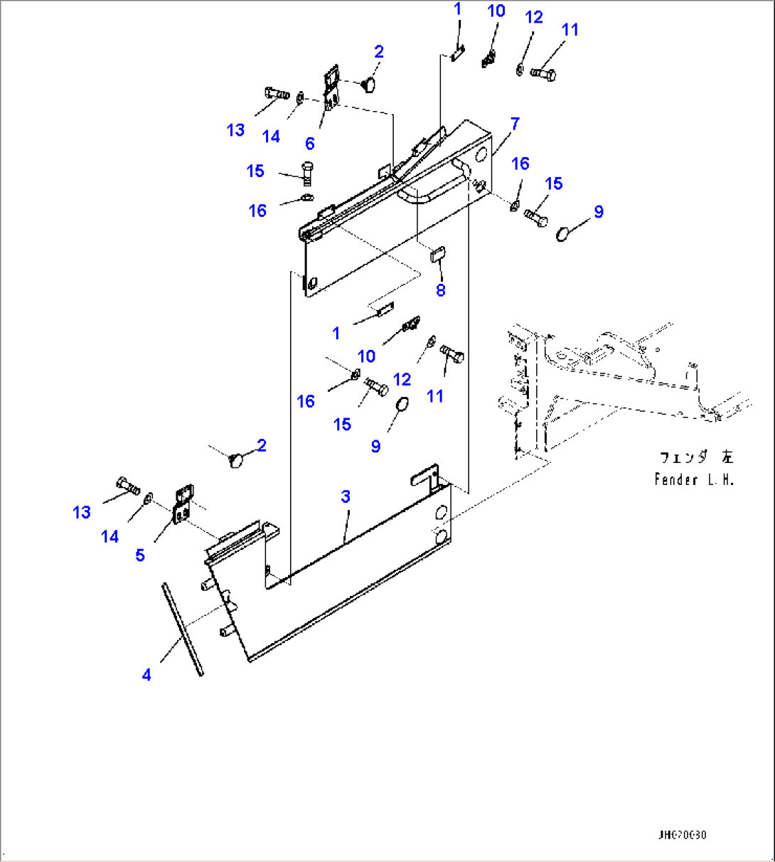 Engine Hood and Side Cover Group, Side Cover Bottom, L.H. (#22001-)