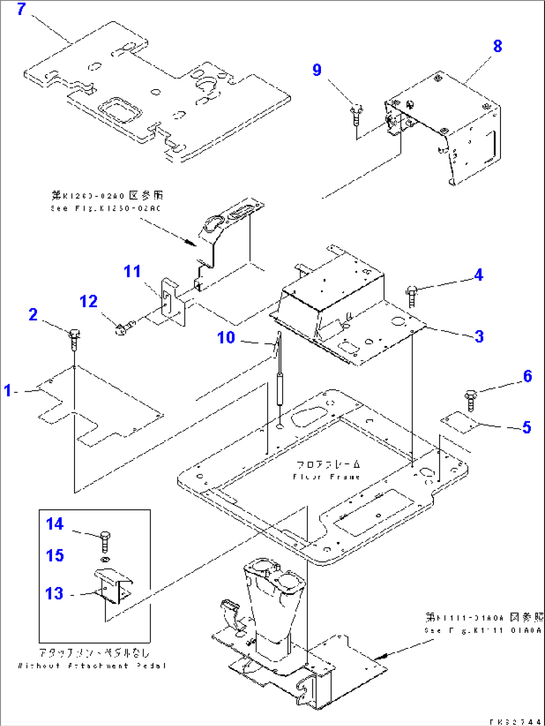 FLOOR PLATE AND SWING LOCK PIN (FOR CANOPY)(#6222-)