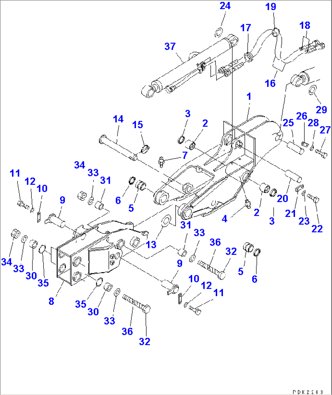 ARM (FOR QUICK BREAKER) (ARM¤ATTACHIMENT LINE¤PIN)