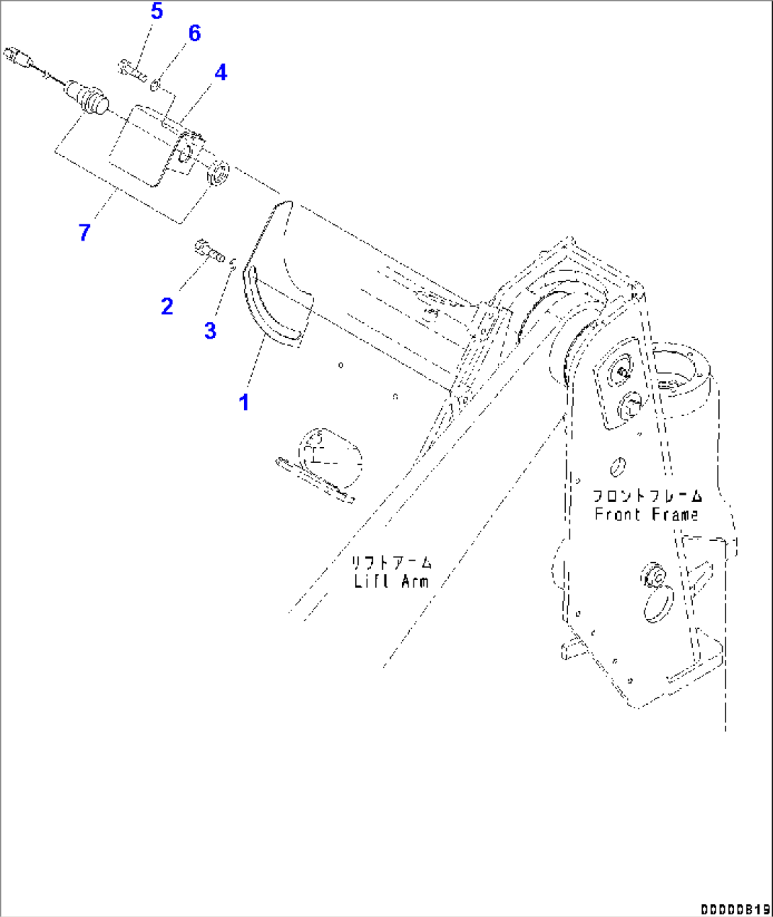 Lift Arm and Bell Crank, Boom Kick-out (#75785-)