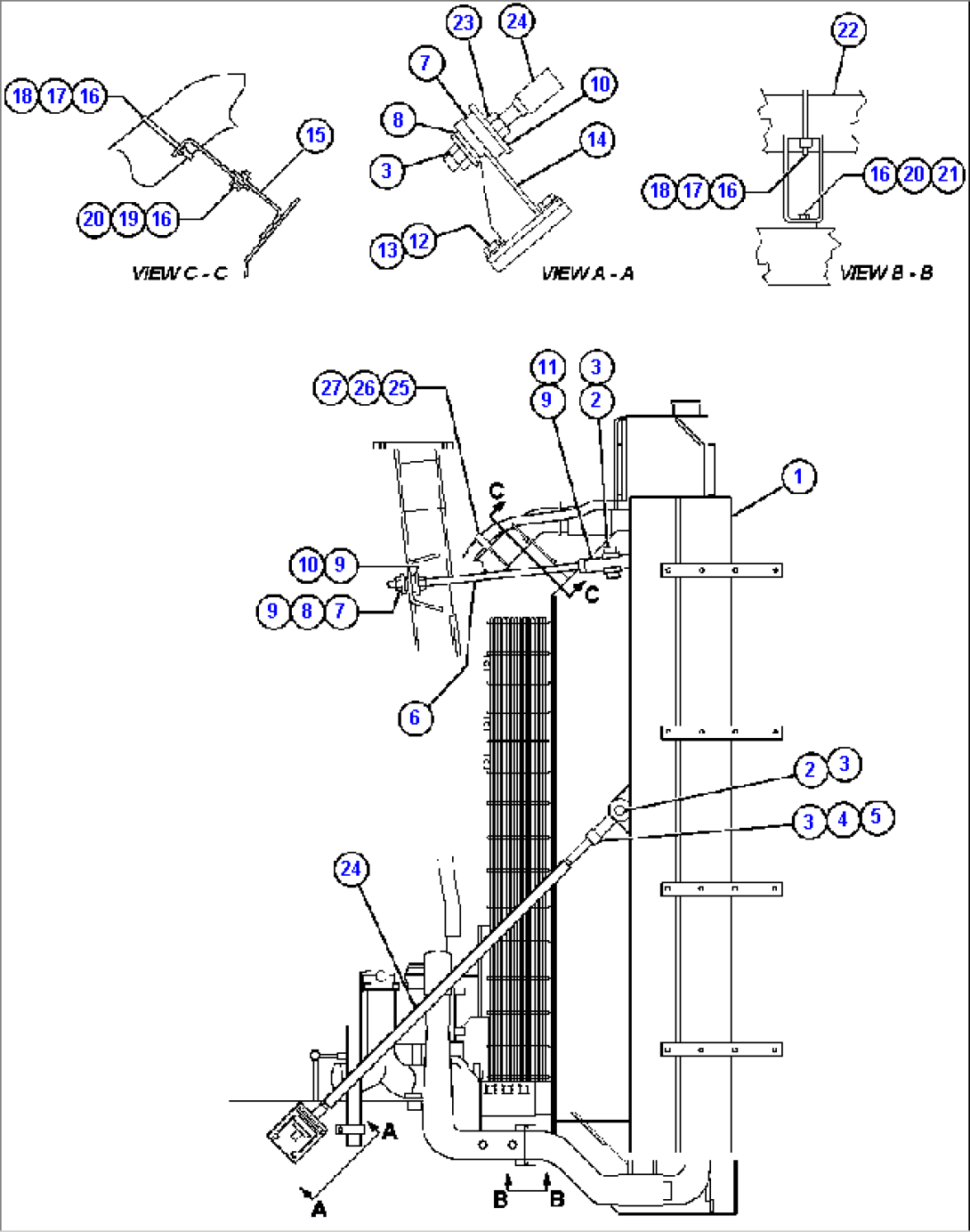 RADIATOR SUPPORT & TUBE MOUNTING