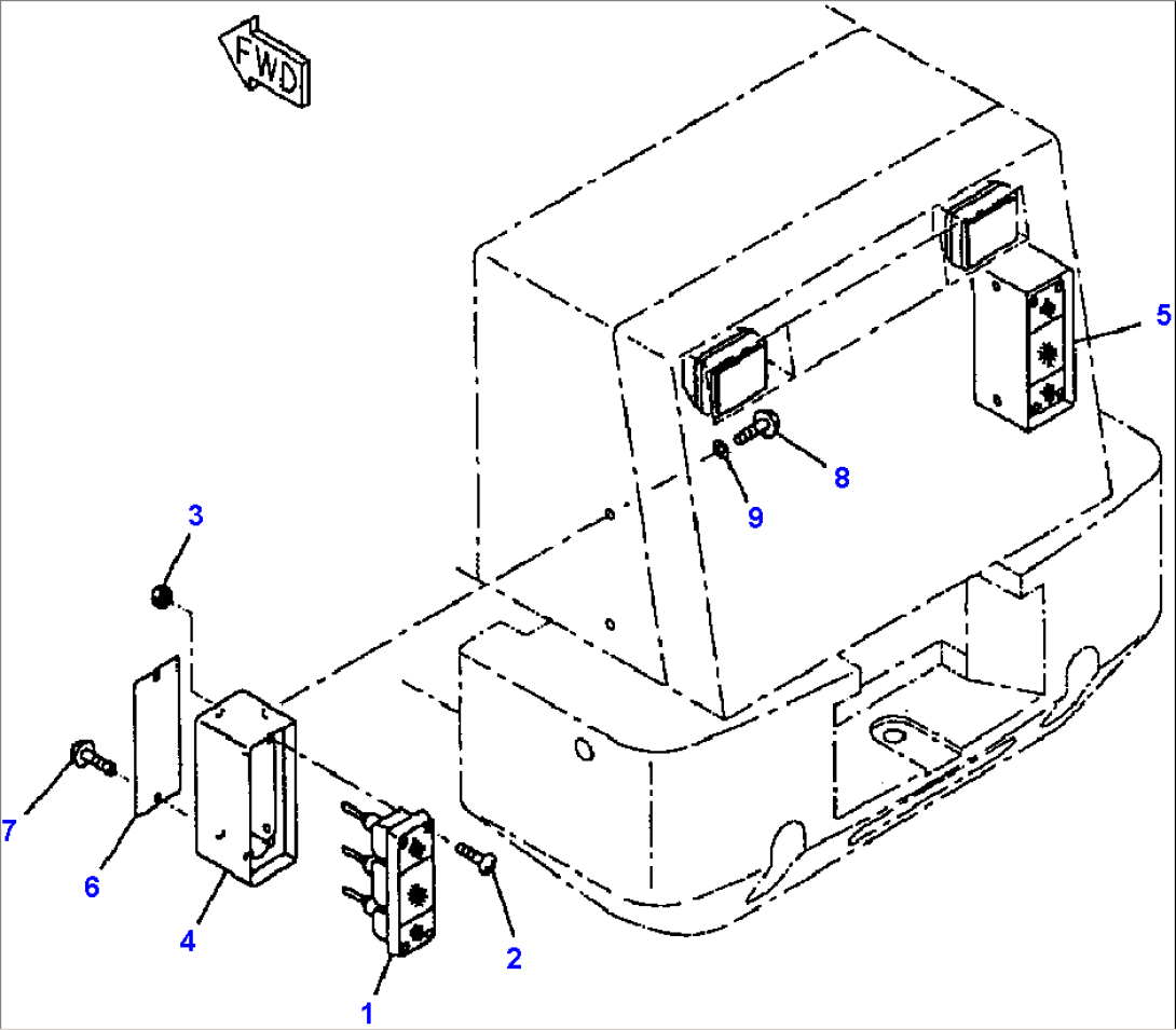 FIG NO. E0120-02A0 BATTERY BOX (REAR LAMP)