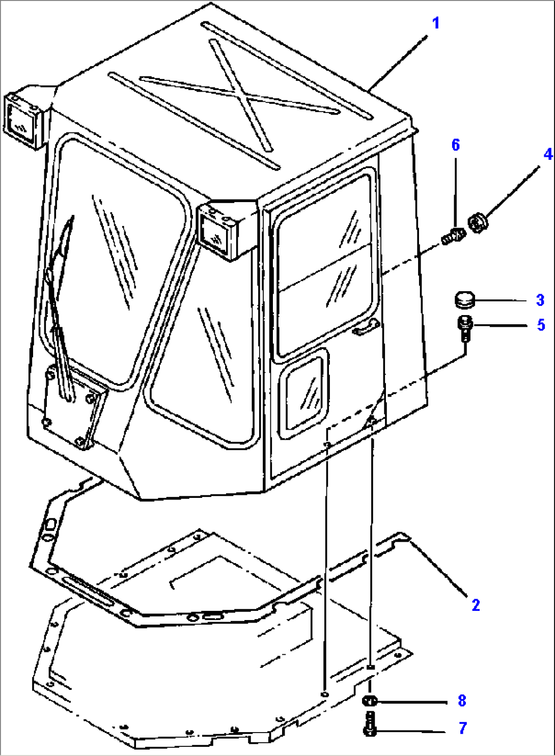 FIG NO. 5441 OPERATORS CAB AND MOUNTING