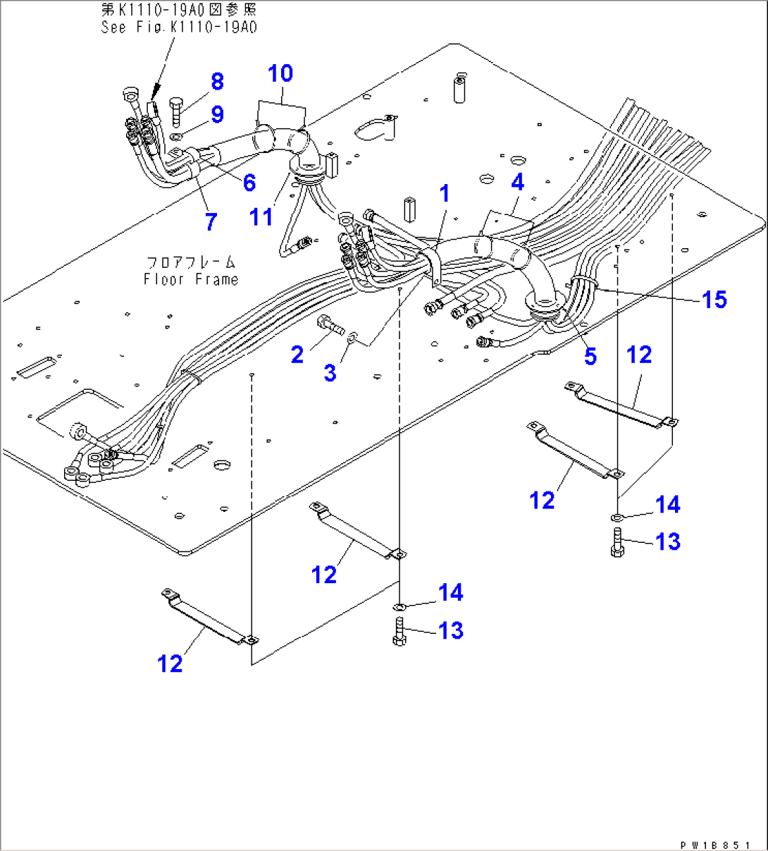FLOOR FRAME (PPC CLAMP)(#K40001-K40651)