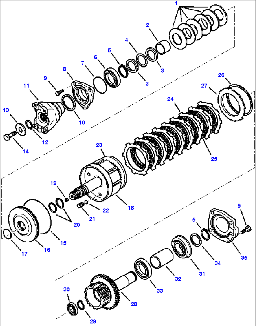FIG. F3300-11A5 TRANSMISSION - FRONT OUTPUT SHAFT