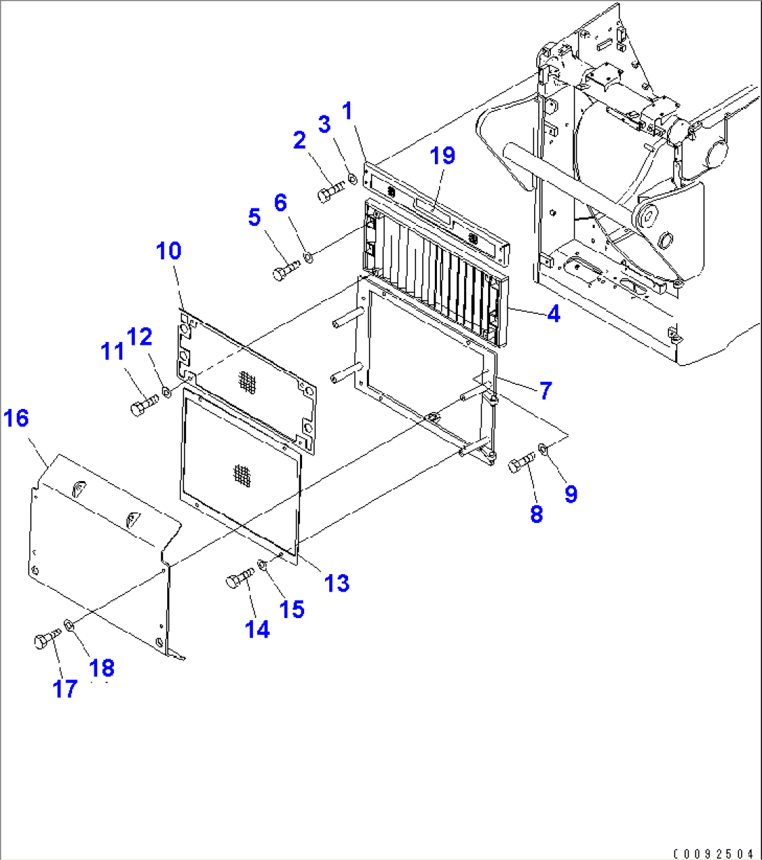RADIATOR MASK (SHIBAKAI TRIMMING SPEC.)(#10981-)