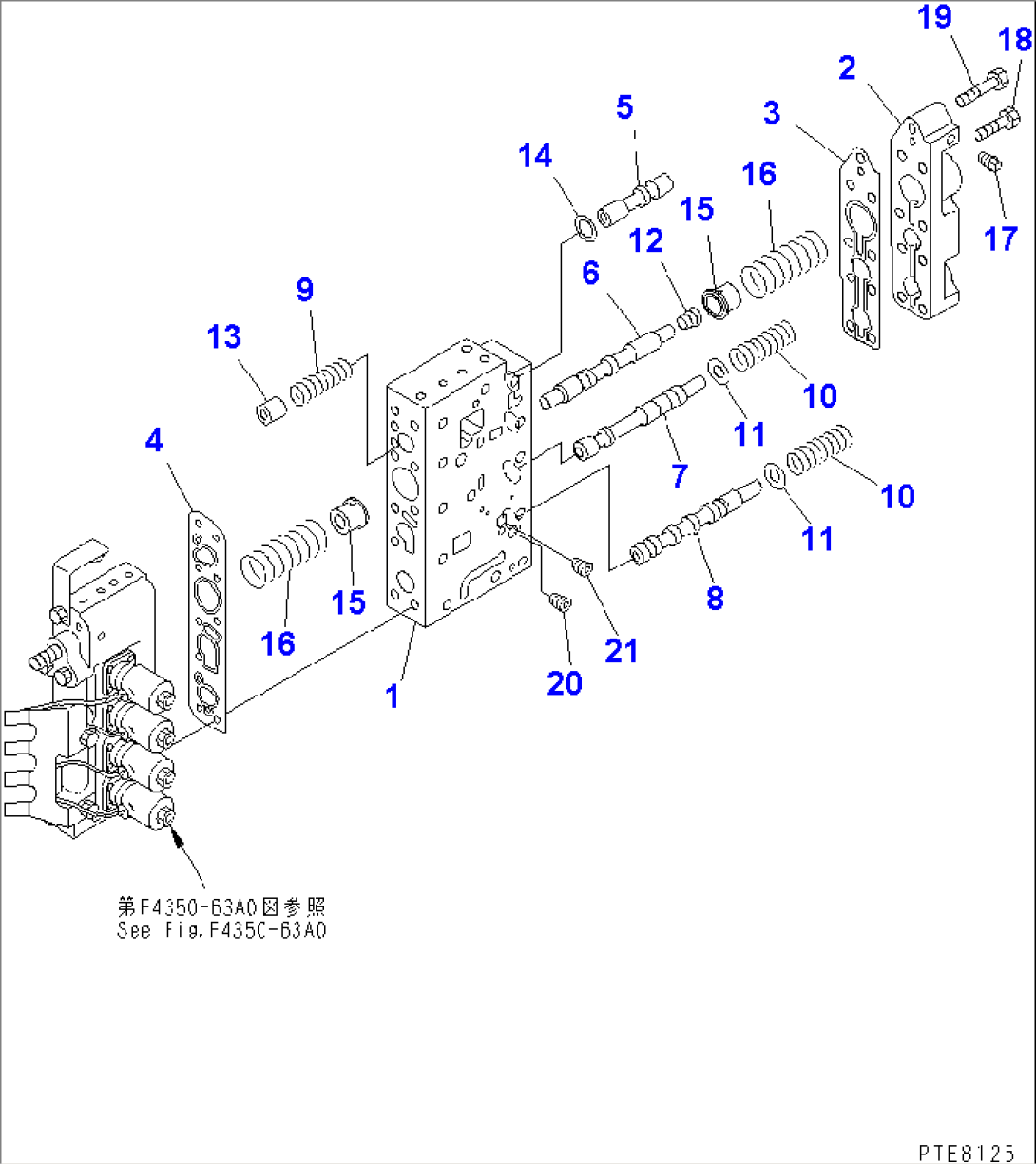 TRANSMISSION CONTROL VALVE (3/4) (LOWER VALVE)