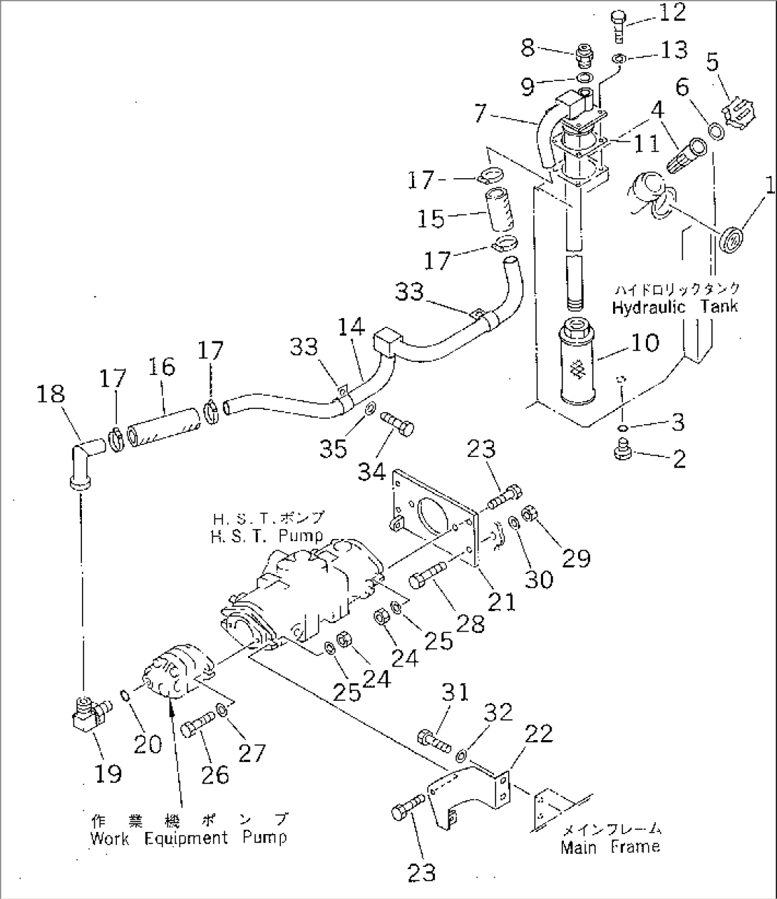 HYDRAULIC PIPING (SUCTION LINE)