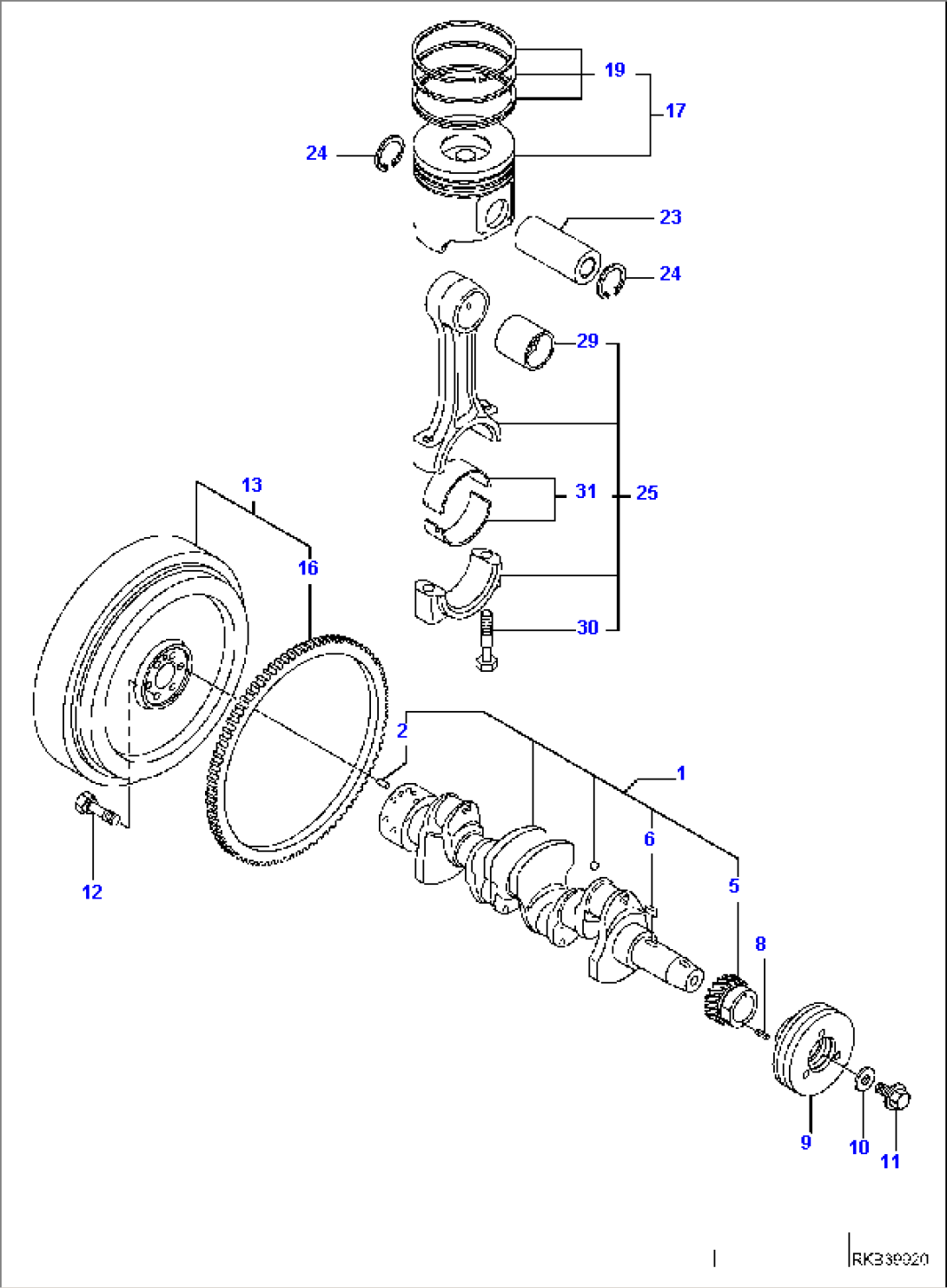 CRANKSHAFT AND PISTON