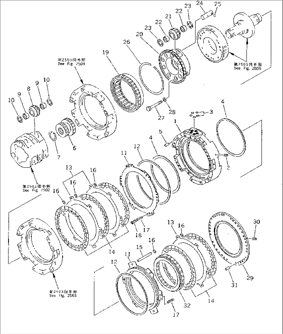 TRANSMISSION (4/6) 2ND AND 3RD CLUTCH