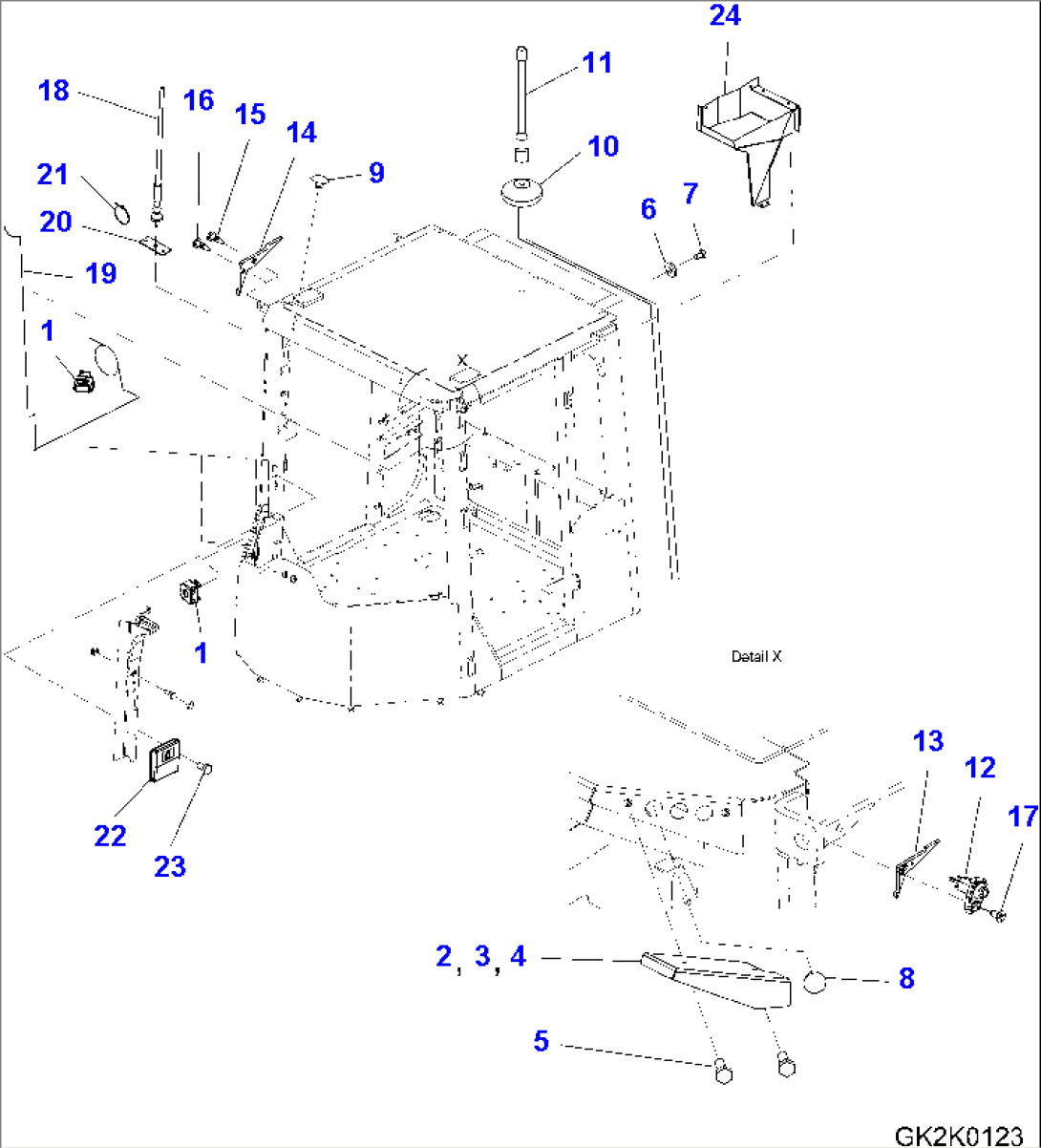 ROPS CAB (ELECTRIC PARTS) (SN H60314-)