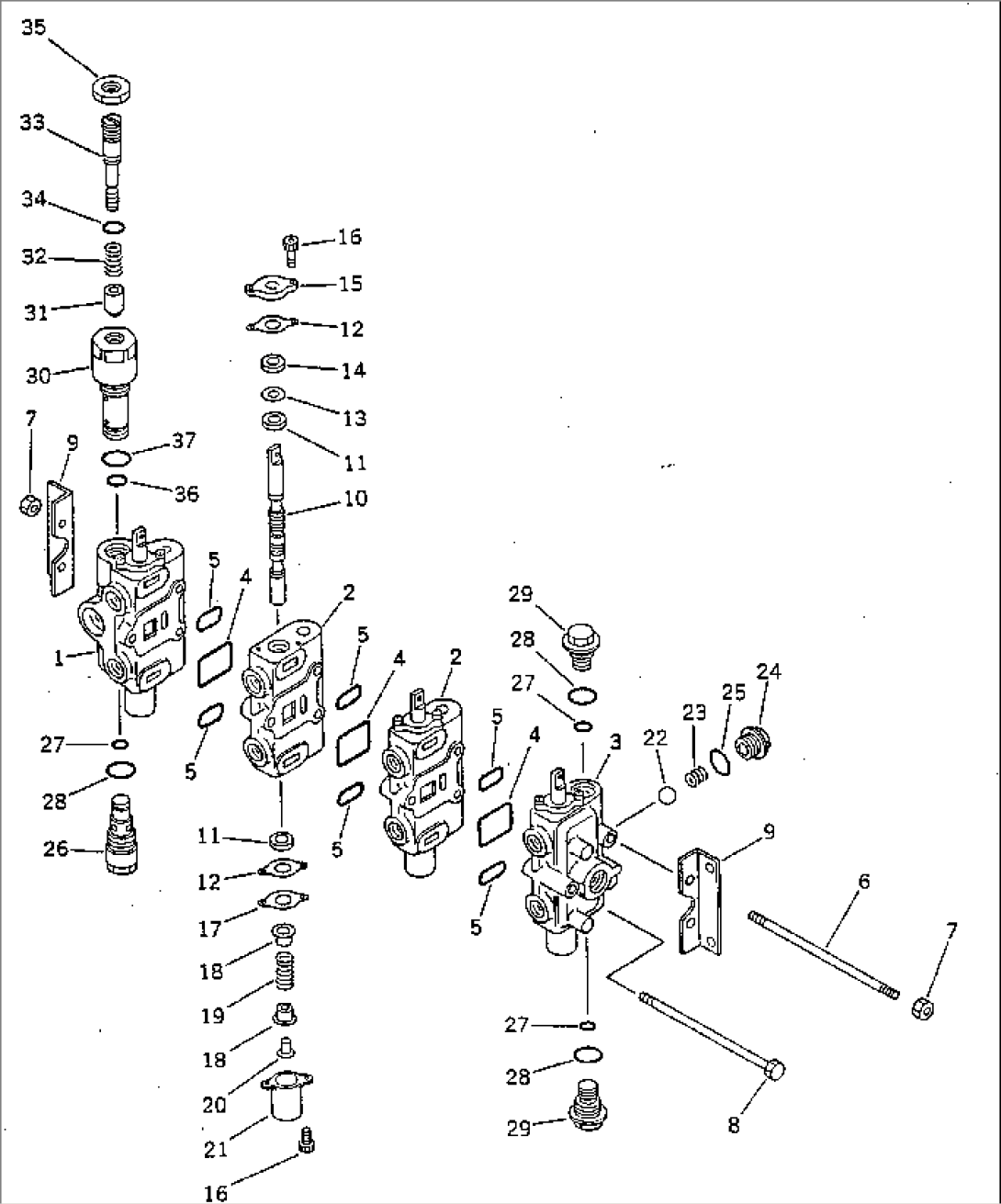 HYDRAULIC CONTROL VALVE¤ R.H. (4-SPOOL)