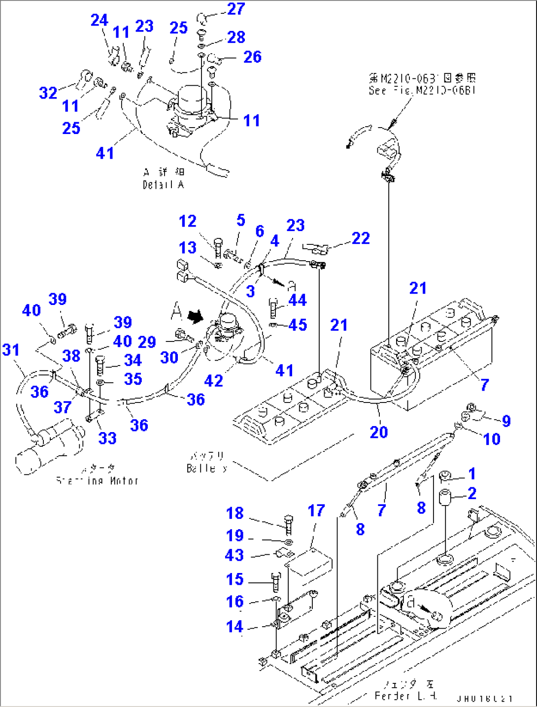 BATTERY HOLDER AND STARTING WAIRING HARNESS (WITH DISCONNECT SWITCH) (COLD (B) SPEC.)(#66660-)