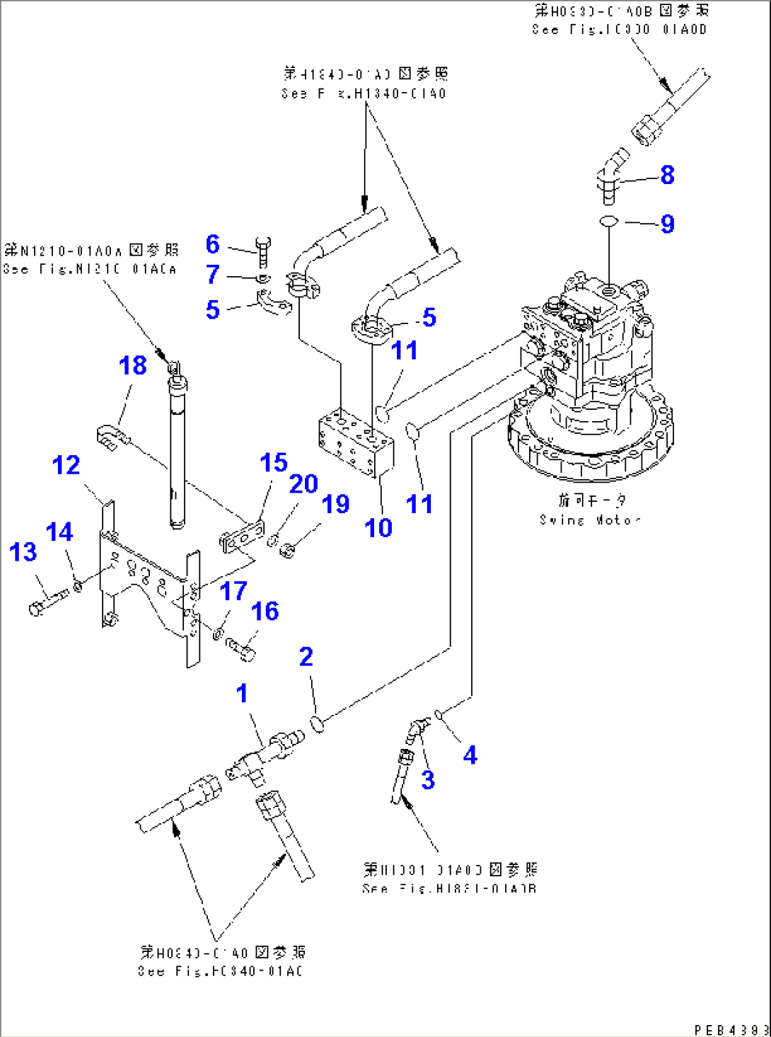 SWING MOTOR (CONNECTING PARTS)(#96514-)