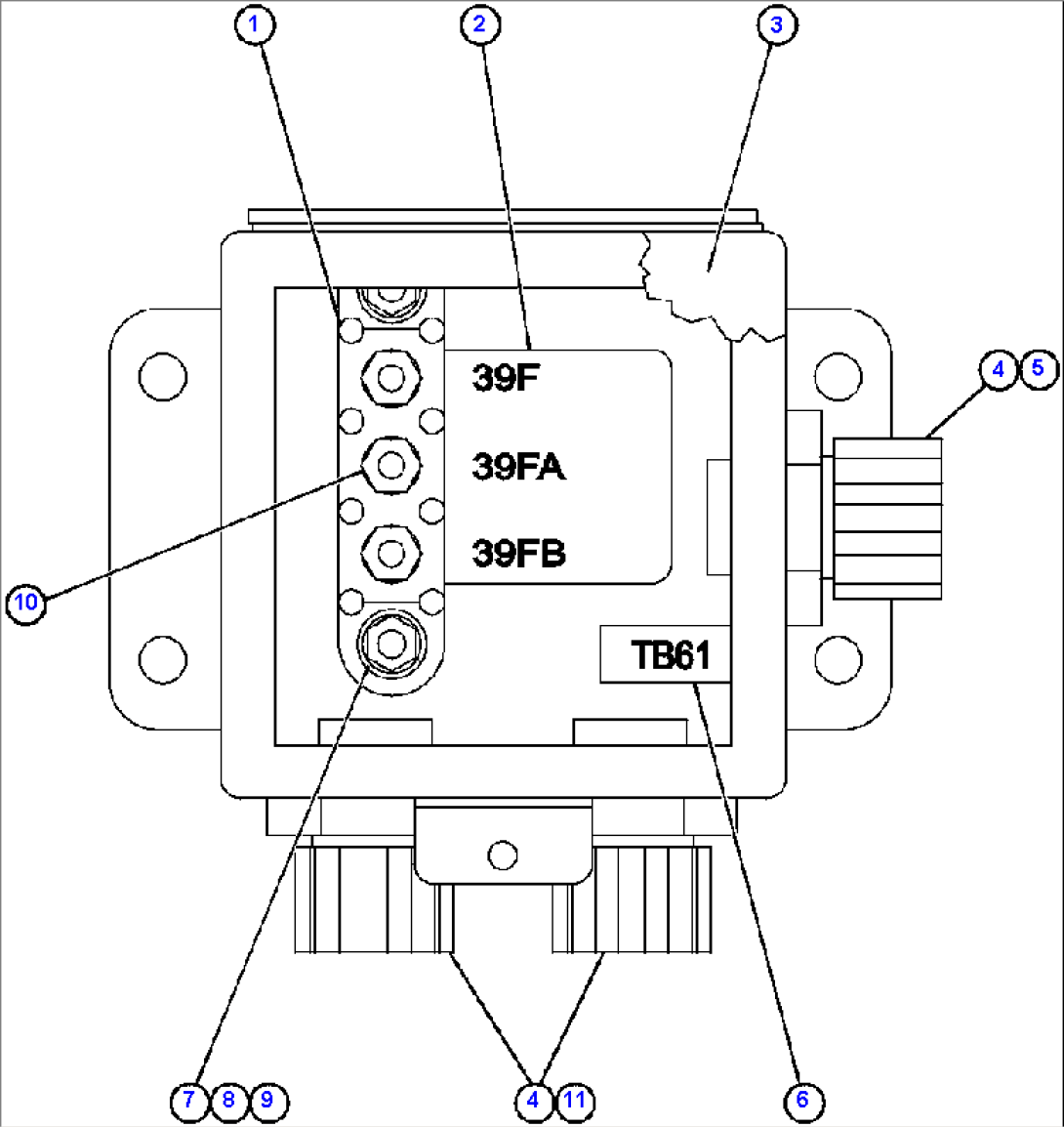 JUNCTION BOX ASSEMBLY - REAR (EK7631)