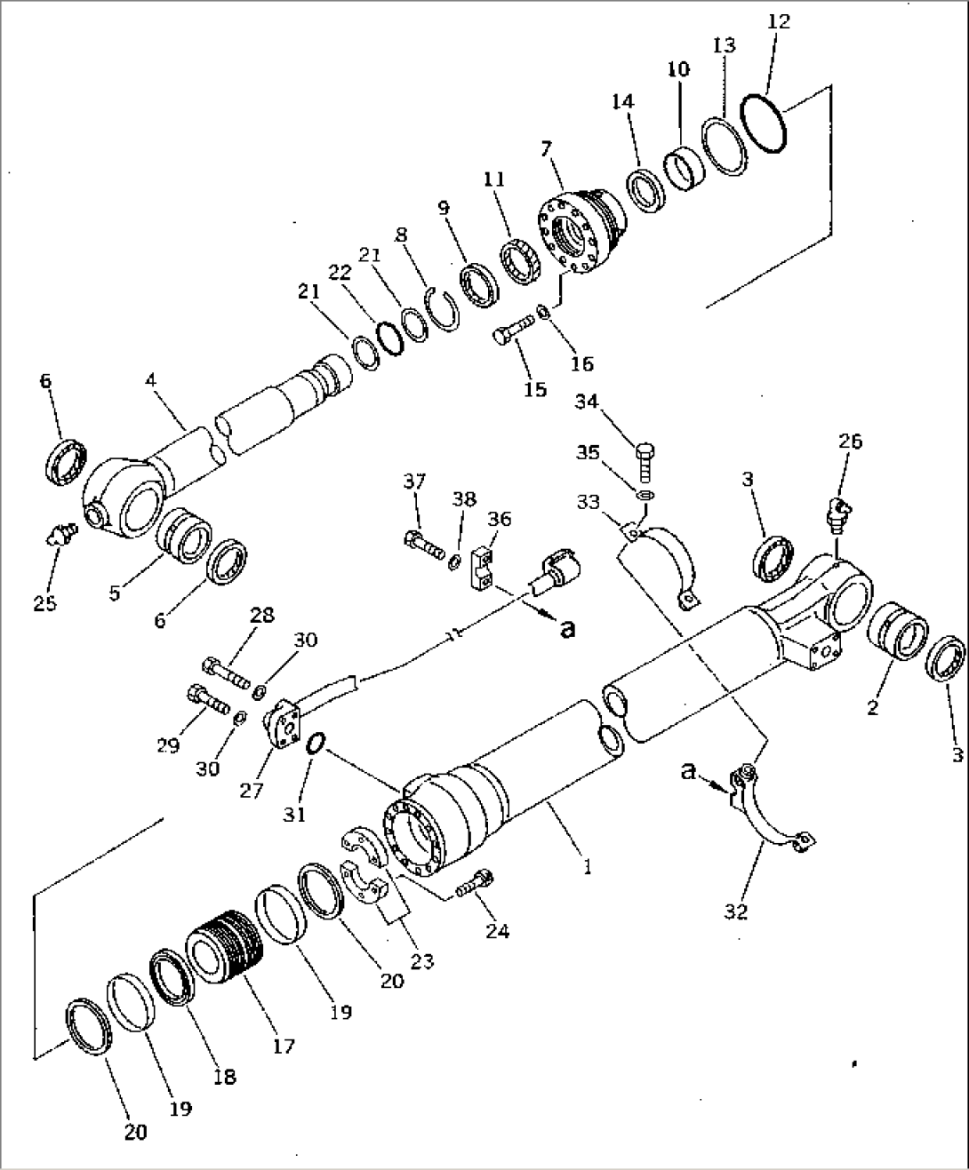 BUCKET CYLINDER (FOR 2.0M ARM)(#50001-52740)