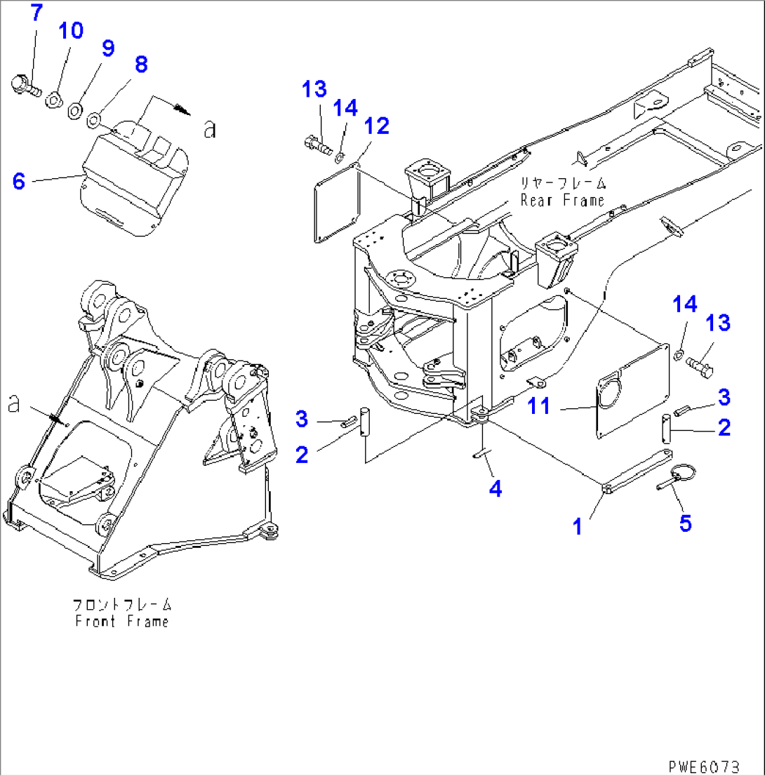 LOCK AND COVER(LOCK BAR AND FRAME COVER)(W/3-SPOOL CONTROL VALVE)