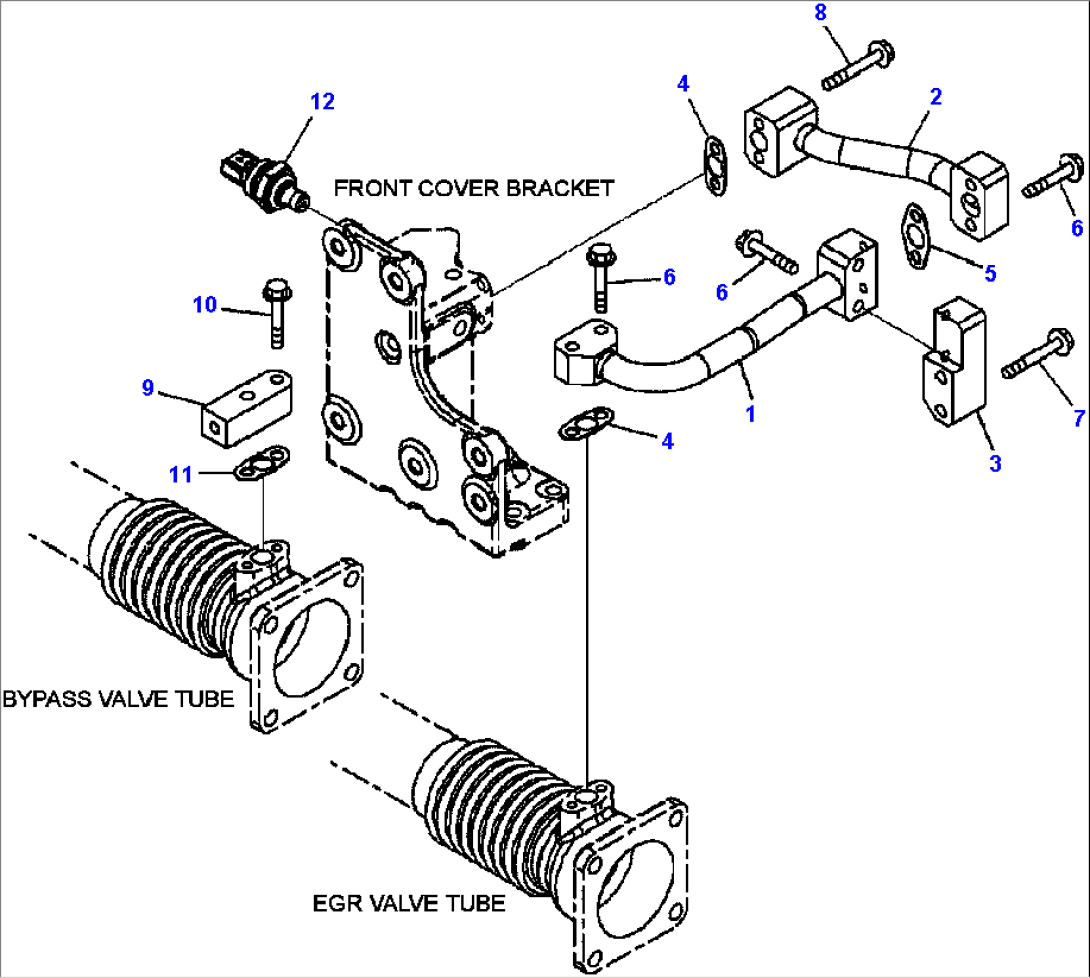 A1216-B8A7 EXHAUST GAS RECIRCULATION (EGR) (7/7) ENGINE S/N 530008-530698