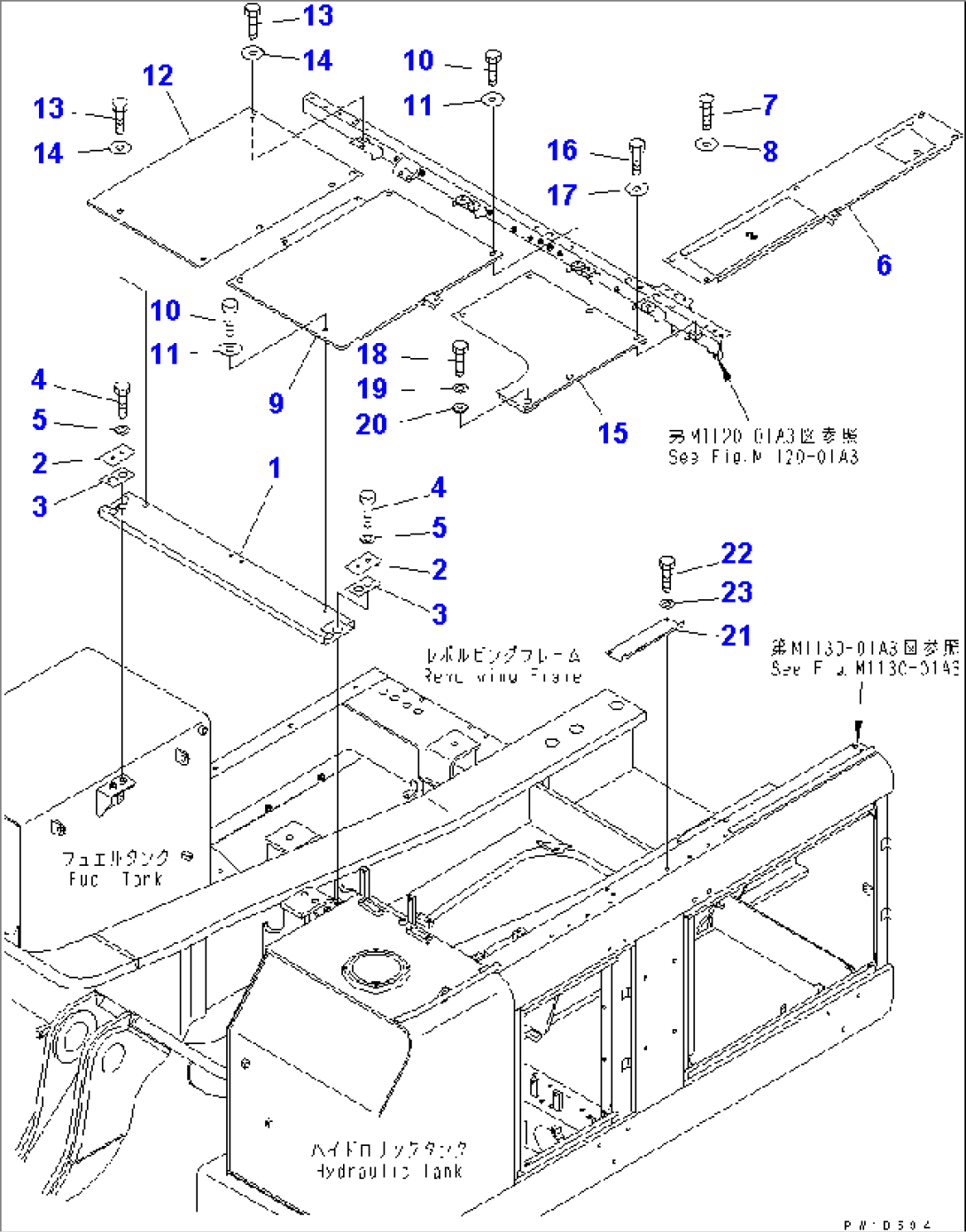 COVER (UPPER) (MACHINE CAB)(#31001-)